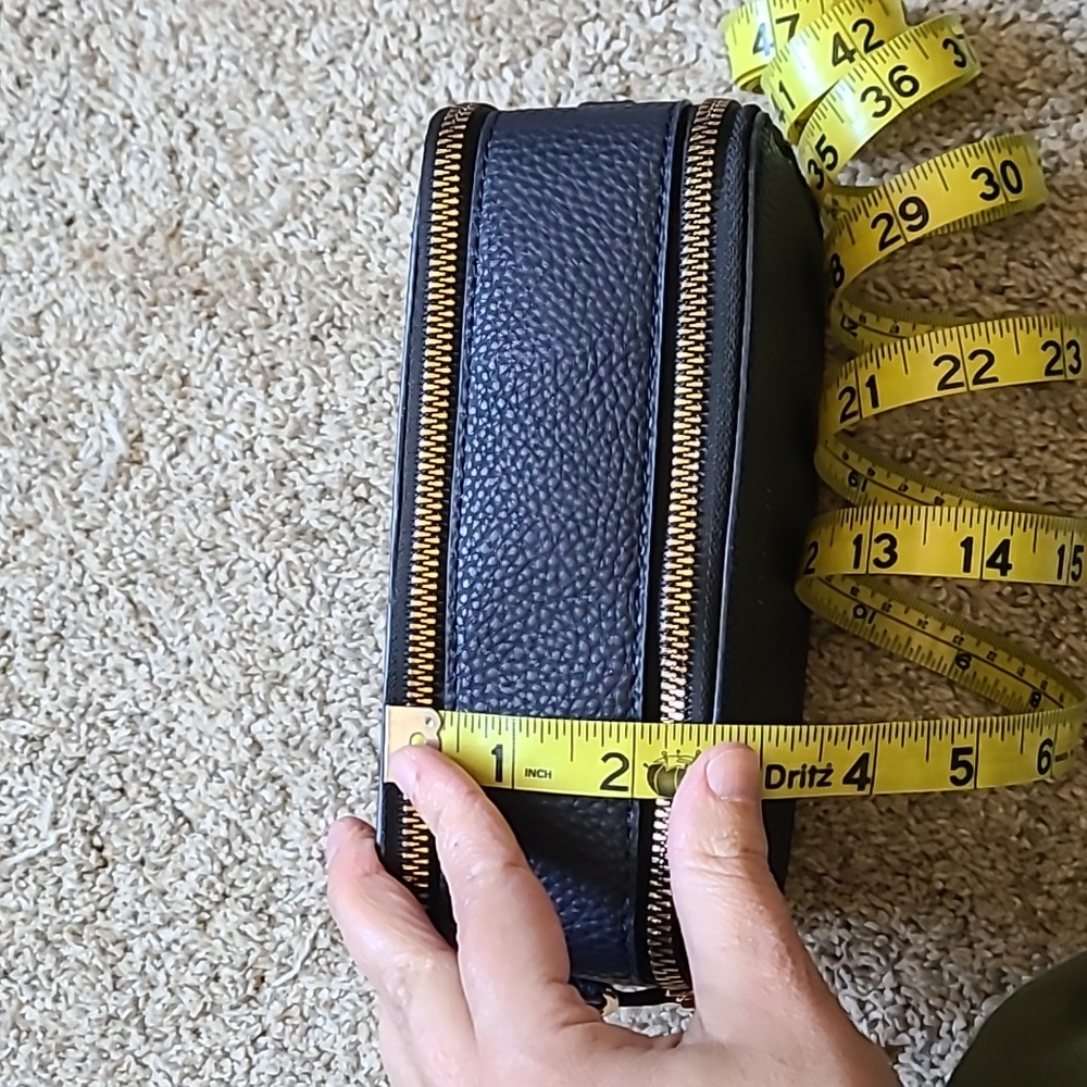 Kedzie Navy Blue Vegan Leather Crossbody - Picture 9 of 10